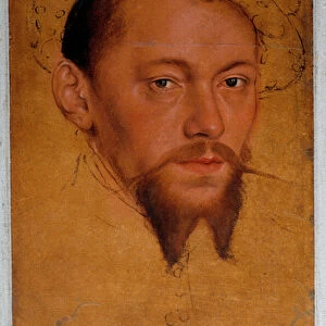 Portrait of Maurice of Saxony (1521-1553). Pastel drawing by Lucas Cranach the Jeune