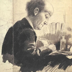 Portrait of Max Jacob (1876-1944) 1917 (pencil & gouache)
