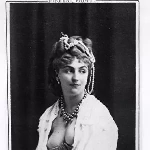 Portrait of Mery Laurent (1849-1900) 1888-1889 (b / w photo)