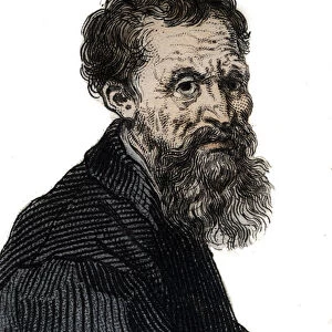 Portrait of Michelangelo Buonarroti italian sculptor - Portrait of Michelangelo