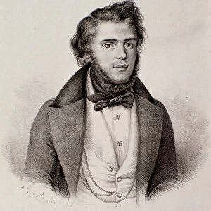 Portrait of Michele Rapetti (engraving, 19th century)