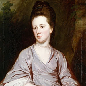 Portrait of Miss Joan Knatchbull, seated half length Wearing a Mauve Dress