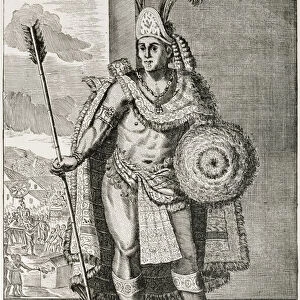 Portrait of Montezuma II (1466-1520) from The Narrative and Critical History of America