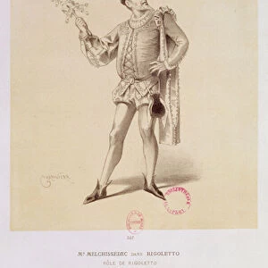 Portrait of Mr. Melchissedec as Rigoletto in Rigoletto by Verdi (litho)