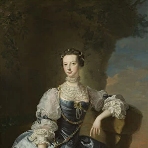 Portrait of Mrs Emma Harvey, 1750-59 (oil on canvas)