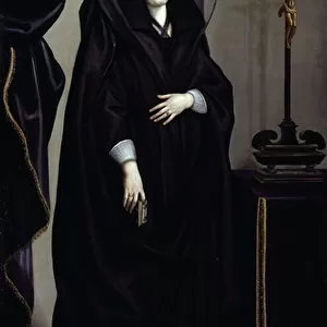 Portrait of a Noblewoman Dressed in Mourning, c. 1600 (oil on canvas)