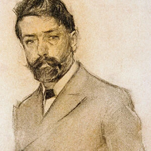 Portrait of the painter Lluis Graner (1863-1929), detail, 1899-1905 (drawing)