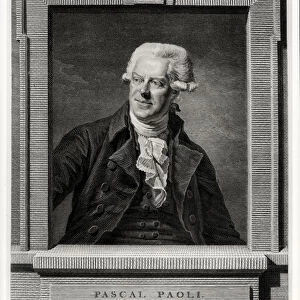 Portrait of Pascal Paoli, engraved by Benoit Louis Henriquez (1732-1806) 1793 (engraving)