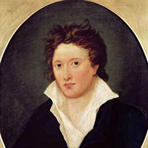 Portrait of Percy Bysshe Shelley, 1819 (oil on canvas)