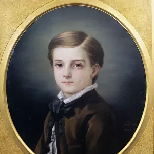 Portrait of Pierre Loti (1850-1923) by his sister, 1862 (pastel on paper)