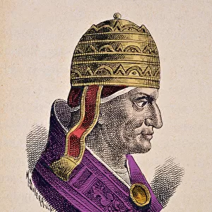 Portrait of the Pope Gregoire IX (Gregorio, Gregorius or Gregory) (1227-1241)