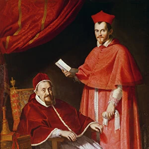 Portrait of Pope Gregory XV and Ludovico Ludovisi (oil on canvas)