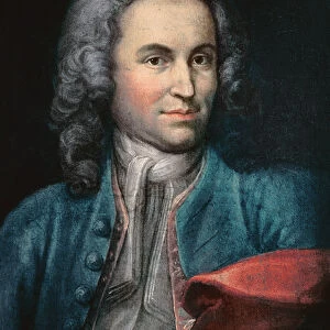 Portrait presumed to be Johann Sebastian Bach, 1717-23 (oil on canvas)