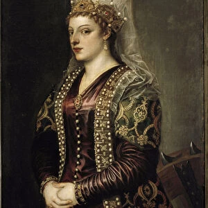 Portrait of the Queen of Cyprus Caterina Cornaro, as St. Catherine of Alexandria. c