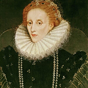 Portrait of Queen Elizabeth I (1533-1603) (oil on panel)