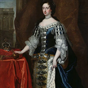 Portrait of Queen Mary (1662-94) (oil on canvas) (see also 194650)