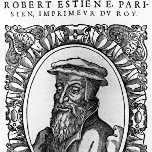 Portrait of Robert Estienne, (engraving)
