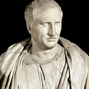 Portrait of the Roman statesman Ciceron (marble sculpture, c. 50 BC)