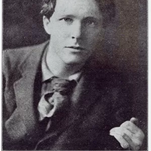 Portrait of Rupert Brooke (1887-1915) (b / w photo)
