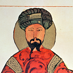 Portrait of Saladin (1138-93) (colour litho) (detail of 4623)