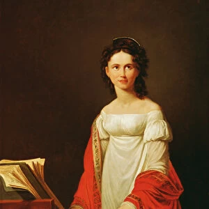 Portrait of the singer Anna Borunova, 1821 (oil on canvas)