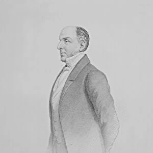 Portrait of Sir James R. G. Graham (engraving) (b / w photo)