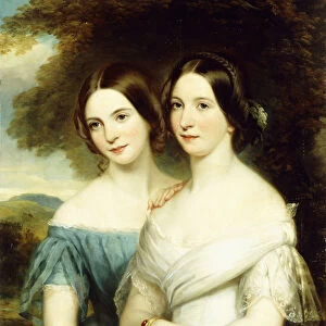 Portrait of Two Sisters, 1856 (oil on canvas)