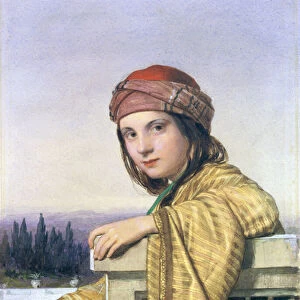Portrait of a Turkish Girl, 1864 (w / c on paper)