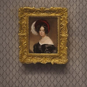 Portrait of an unknown lady (colour litho)