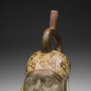 Portrait vessel of a ruler, 100 B. C. -A. D. 500 (ceramic and pigment)