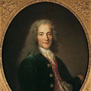 Portrait of Voltaire (1694-1778) after 1718 (oil on canvas)