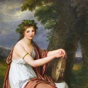 Portrait of a young woman dressed as a Bacchante, 18th century (painting)