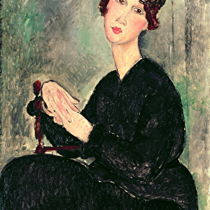 Portrait of a Young Woman (The Concierge) c. 1916 (oil on canvas)
