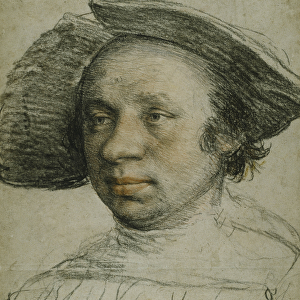 Portrait of a Youth in a Broad-brimmed Hat, c. 1524-26 (chalk on paper)