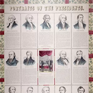 Portraits of the Presidents (colour litho)
