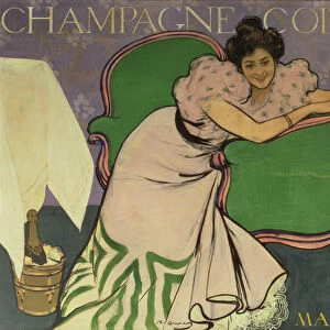 Poster advertising Codorniu Champagne (colour litho)