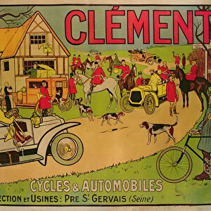 Poster advertising Cycles & motorcars Clement, Pre Saint-Gervais