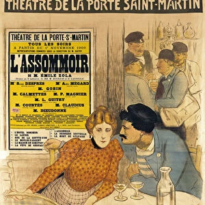 Poster advertising L Assommoir by M