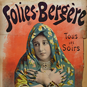 Poster advertising La Belle Otero at the Folies Bergere, c