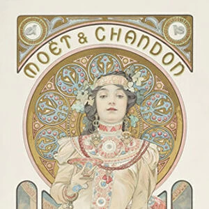 Poster advertising Moet & Chandon Dry Imperial champagne, 1899 (colour lithograph)