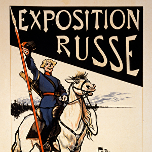 Poster for a Russian Exhibition in the Champs de Mars, Paris, c. 1910 (colour litho)
