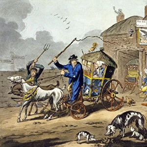 Posting in Ireland, 1805 (coloured etching) (see also 266475)