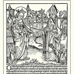 Prayer to Saint Dionysius against syphilis (woodcut)