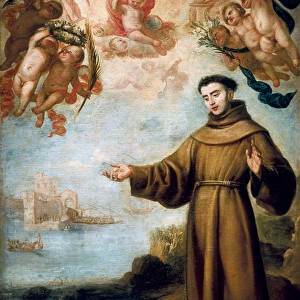 The preaching of Saint Anthony of Padua, painting by Juan Carreno de Mirando, 1646