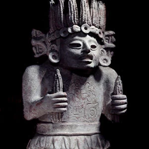 Precolombian civilization: Mayan statue representing the god of maids