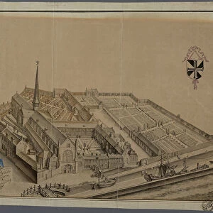 Predikheren Monastery in Bruges (w/c & pencil on paper)