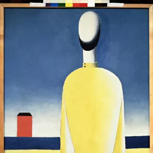 Premonition compliquee. Torse dans une chemise jaune (Complicated Premonition. Torso in a Yellow Shirt). Peinture de Kasimir Severinovich Malevitch (Malevich, Malevic) (1878-1935), huile sur toile, 1928-1932