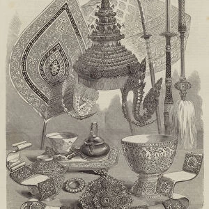 Presents from the Kings of Siam to Queen Victoria (engraving)