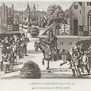 A Priest called John Ball stirs up Great Commotions in England (engraving)