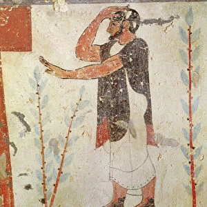 Priest making a ritual gesture, from the Tomb of the Augurs, c